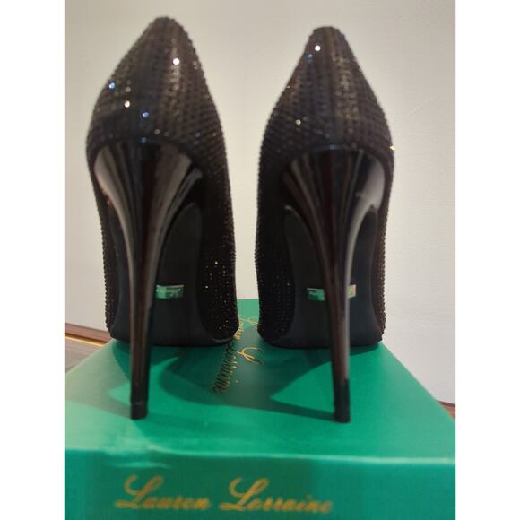 Lauren Lorraine Dori Black Sparkle Heel Size 9.5 NIB - Picture 3 of 5